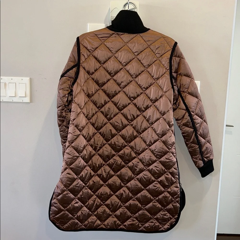 Adroit Atelier Libby Quilted Long Jacket Sepia Bronze - Picture 8 of 14